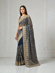 Crunchy Heavy Work Traditional Saree, Cultural Wear for Women