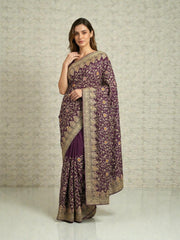 Crunchy Heavy Work Traditional Saree, Cultural Wear for Women