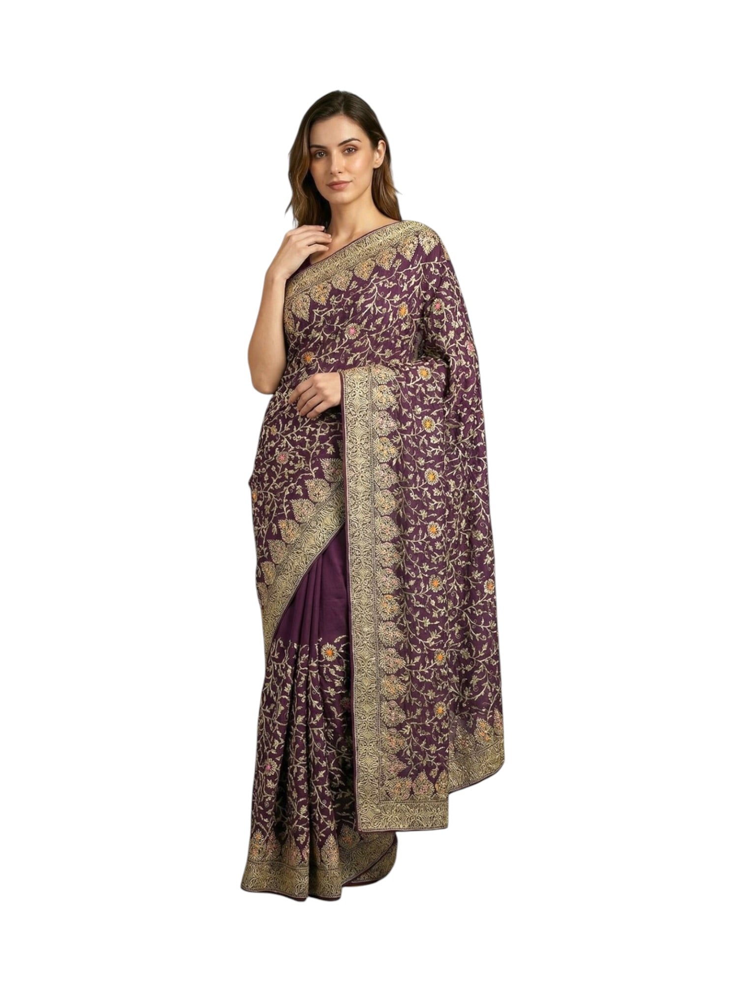 Crunchy Heavy Work Traditional Saree, Cultural Wear for Women