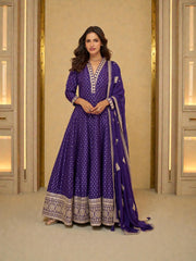 JACQUARD SILK Party Wear Gown, Cultural Wear for Women