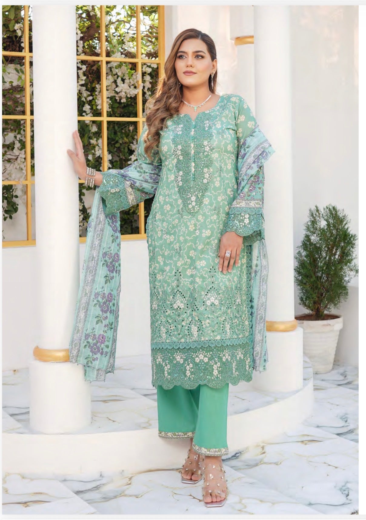 Pakistani Cotton Salwar Kameez, Cultural Wear for Women