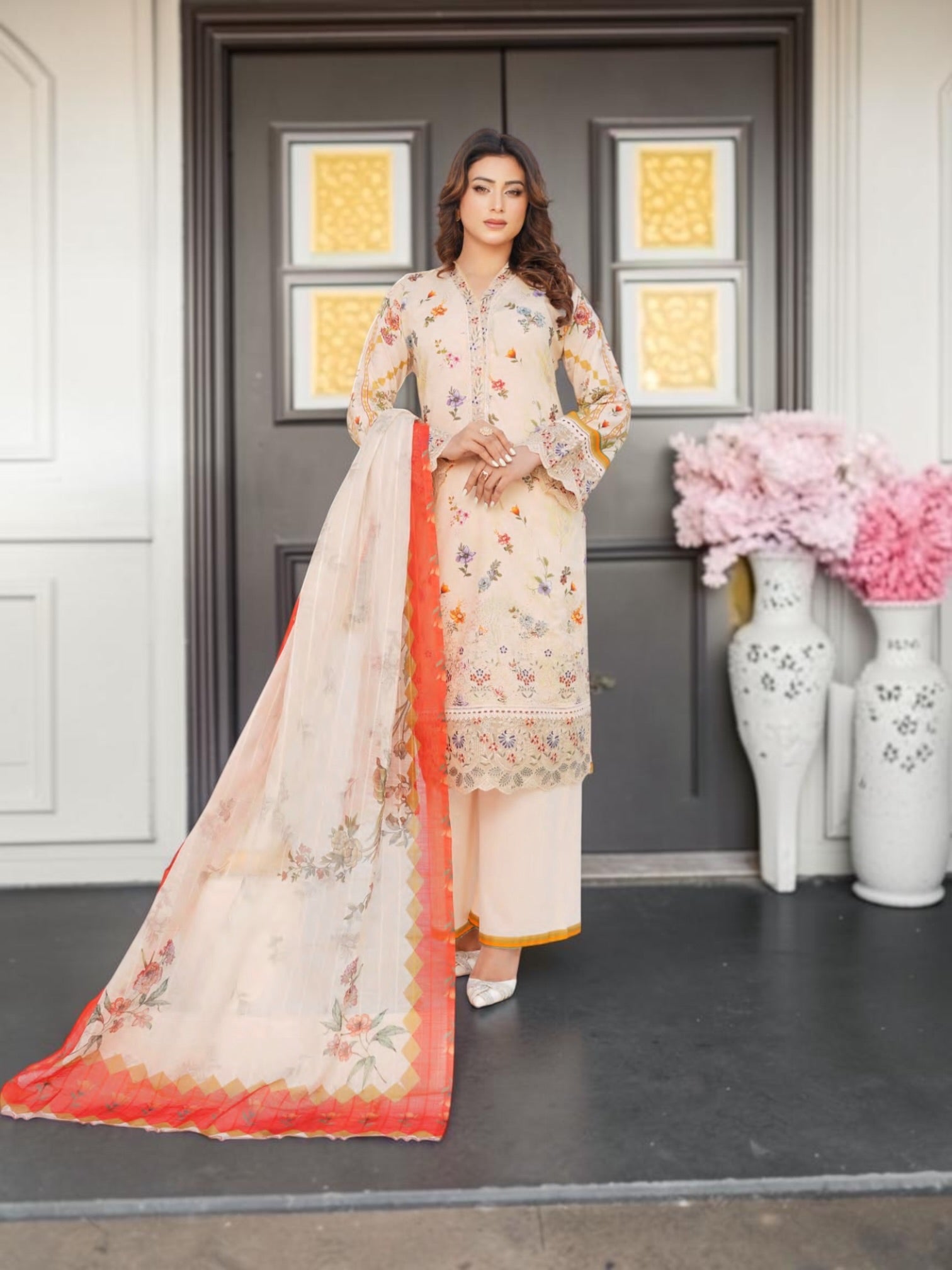 Pakistani Cotton Salwar Kameez, Cultural Wear for Women