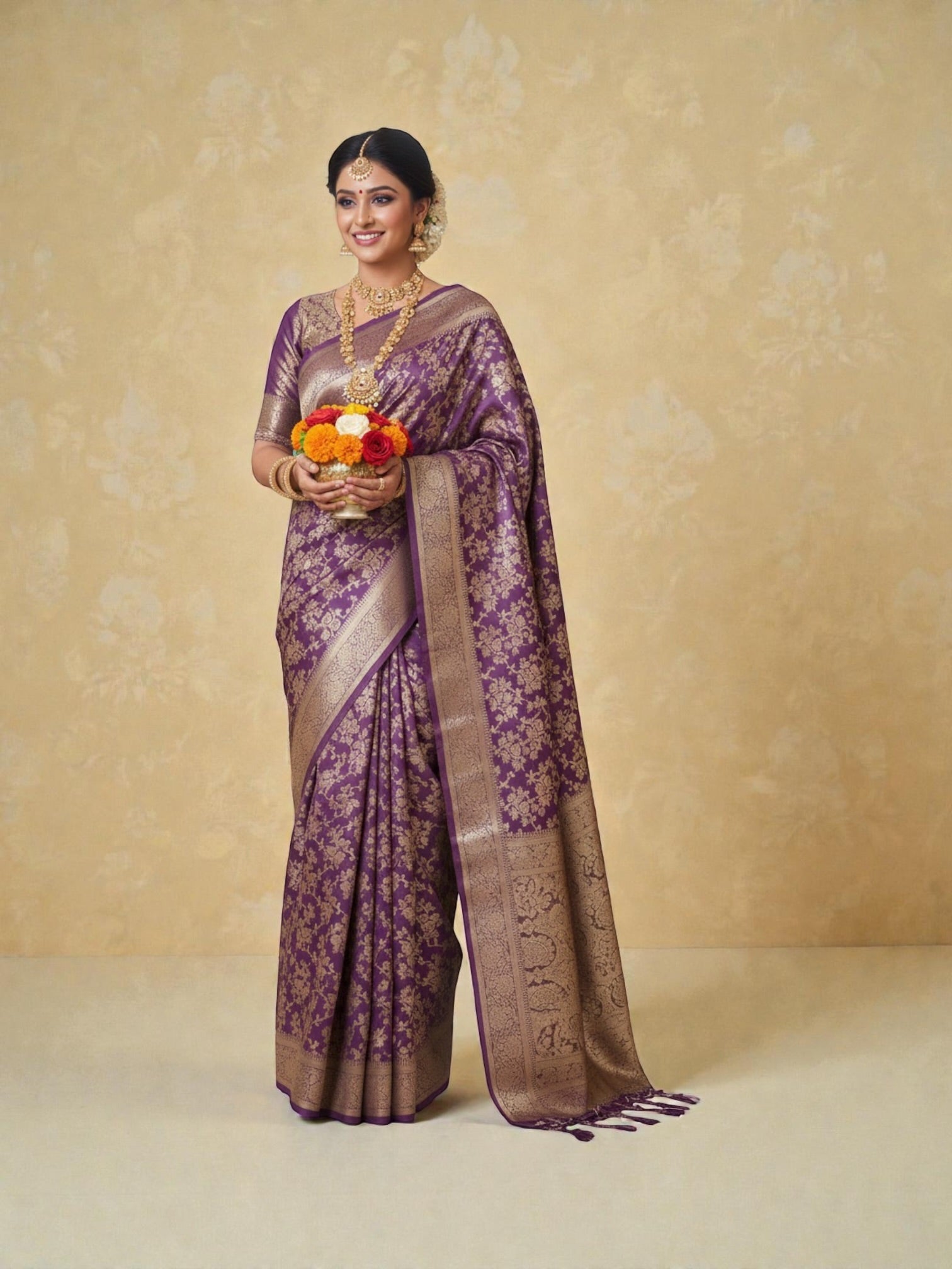 Mercerised Soft SilkTraditional Saree, Cultural Wear for Women