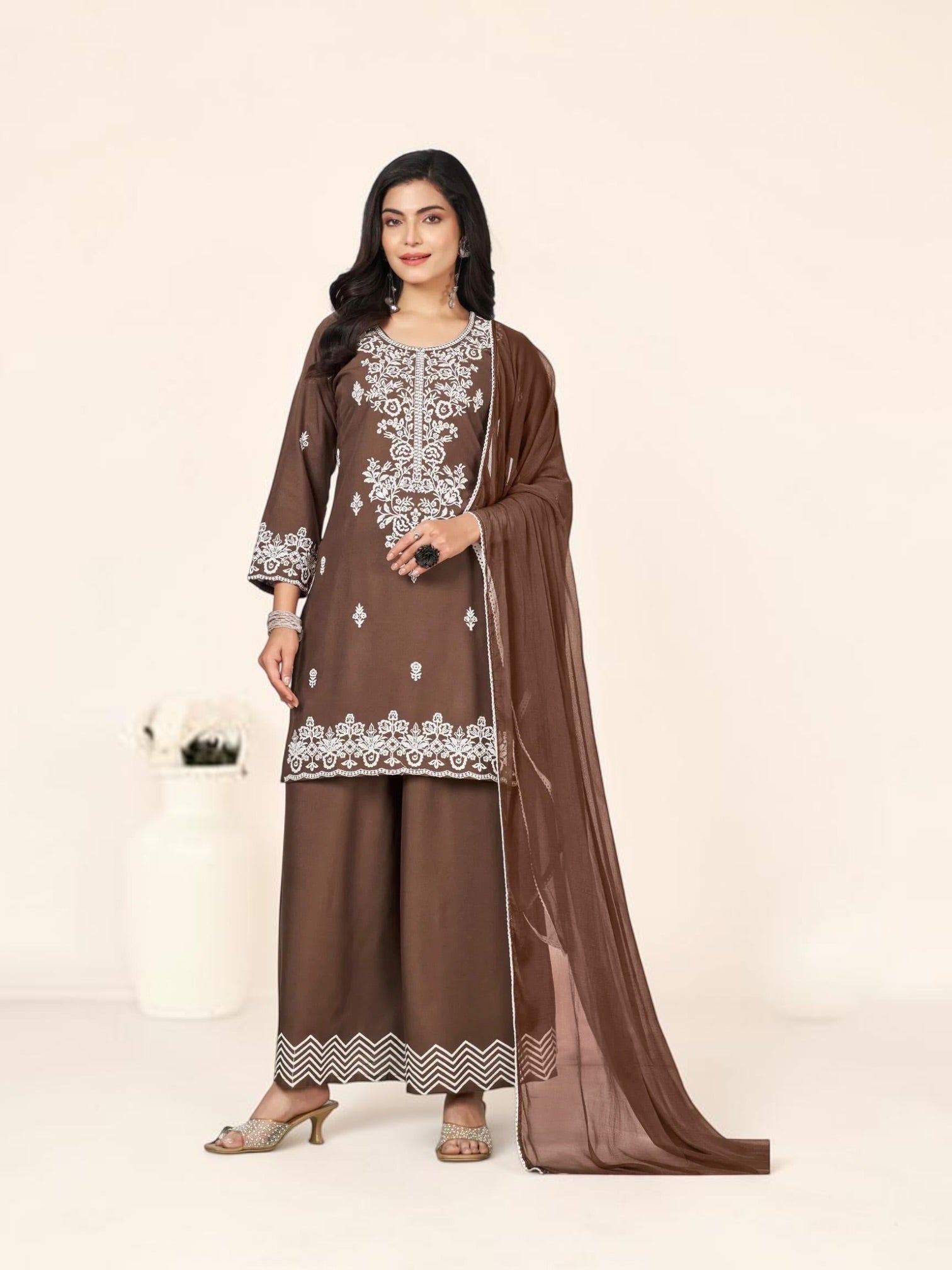 Rayon Palazzo Suit, Cultural Wear for Women