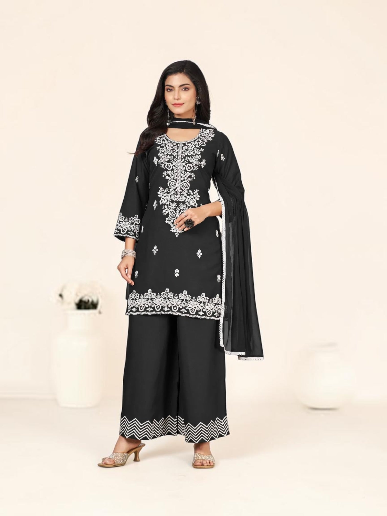 Rayon Palazzo Suit, Cultural Wear for Women