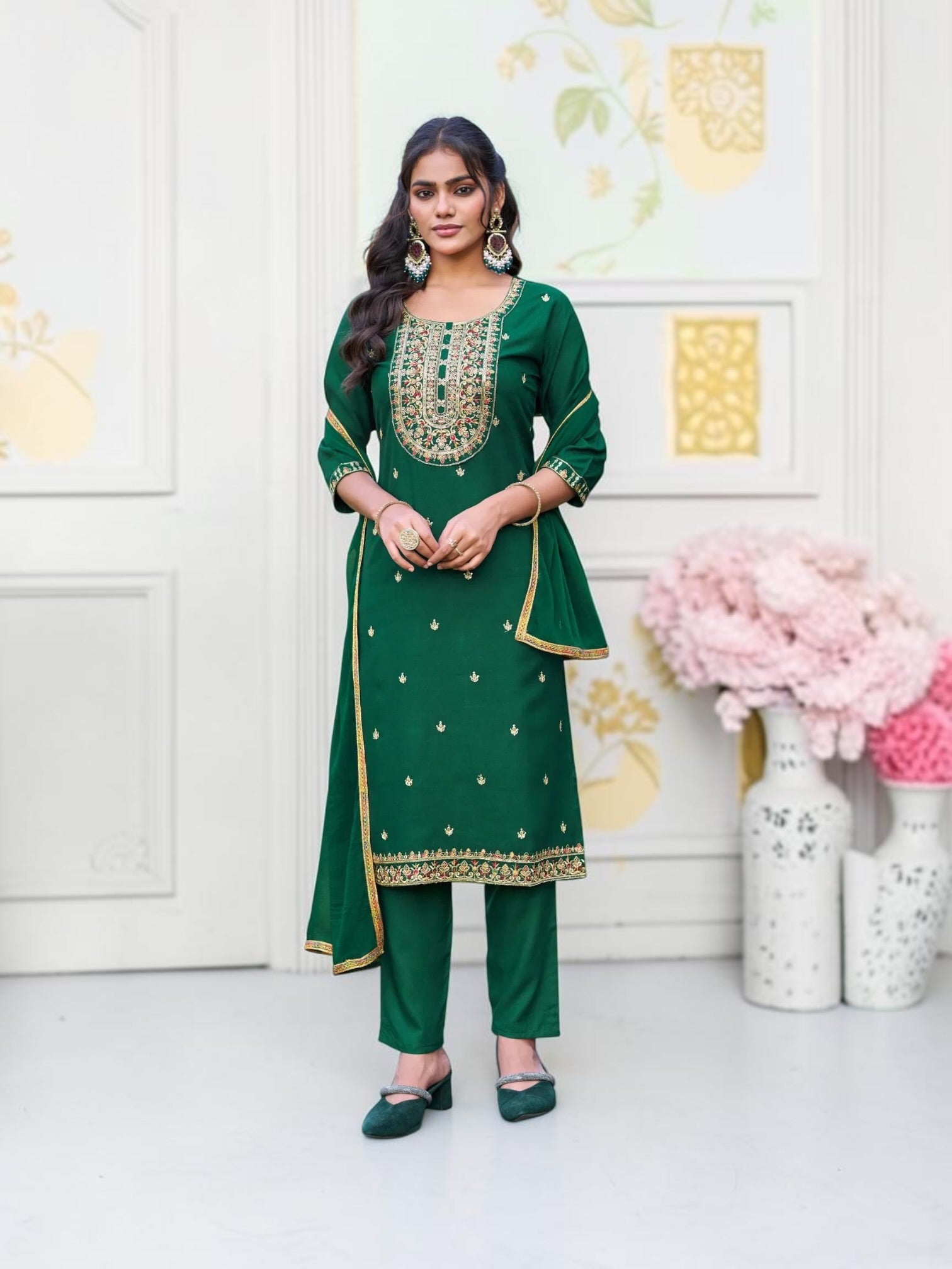 Rayon Traditional Salwar Kameez, Cultural Wear for Women