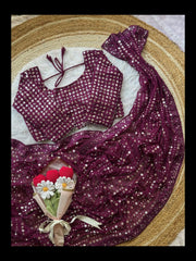 Soft Georgette Saree with Ready Blouse, Cultural Wear for Women