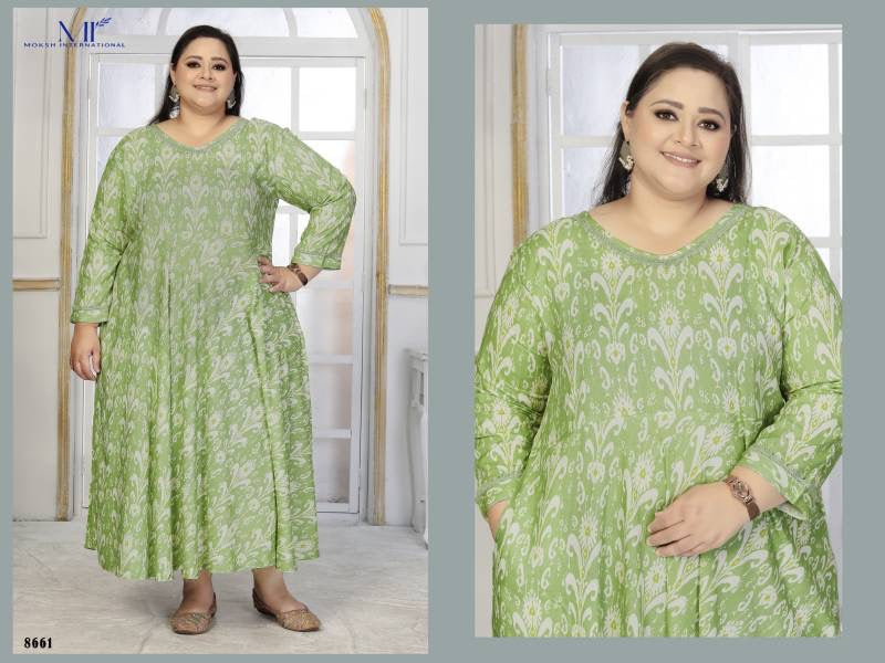 Traditional Plus Size Rayon Long Kurti, Cultural Wear for Women