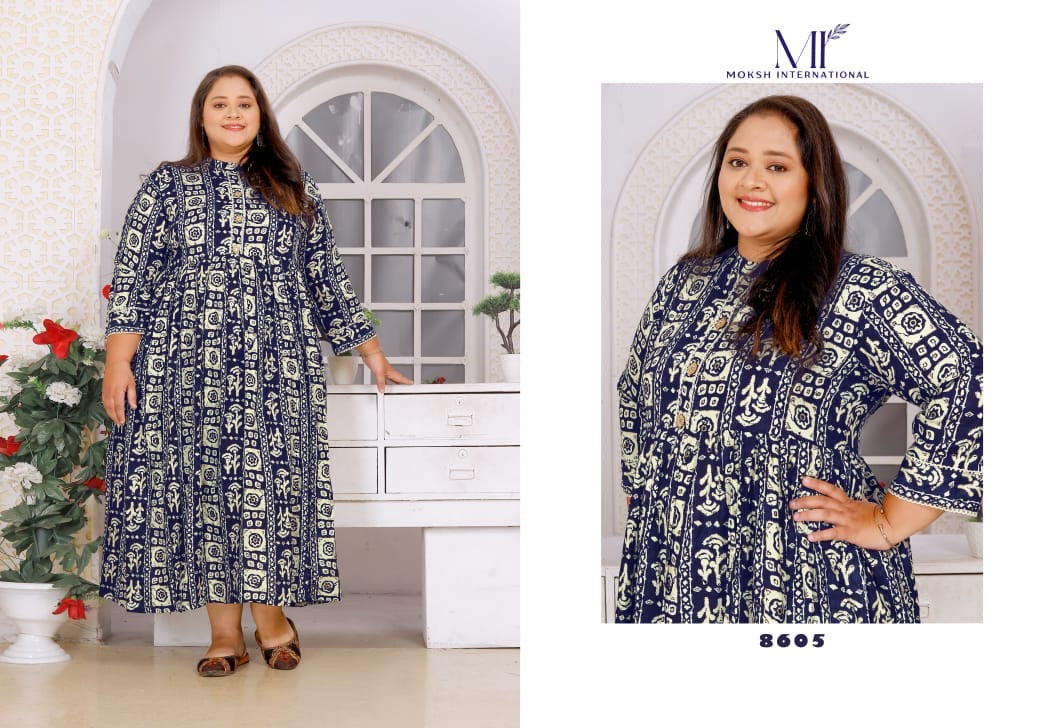 Traditional Plus Size Rayon Long Kurti, Cultural Wear for Women
