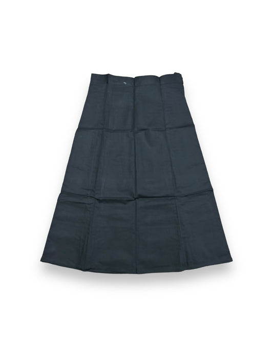 Essential Black Plain Cotton Petticoat for Women - 210
