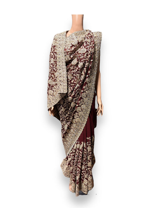 All Over Work Party Wear Traditional Designer Saree