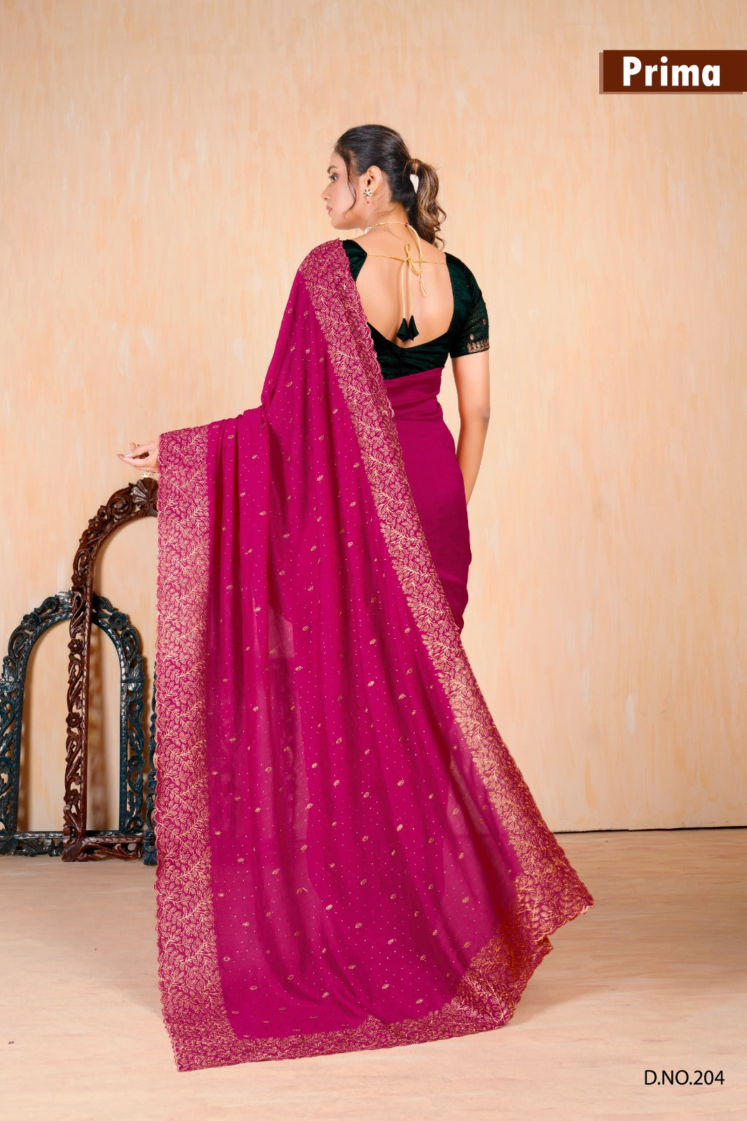 Vichitra Blooming Party Wear Saree-101