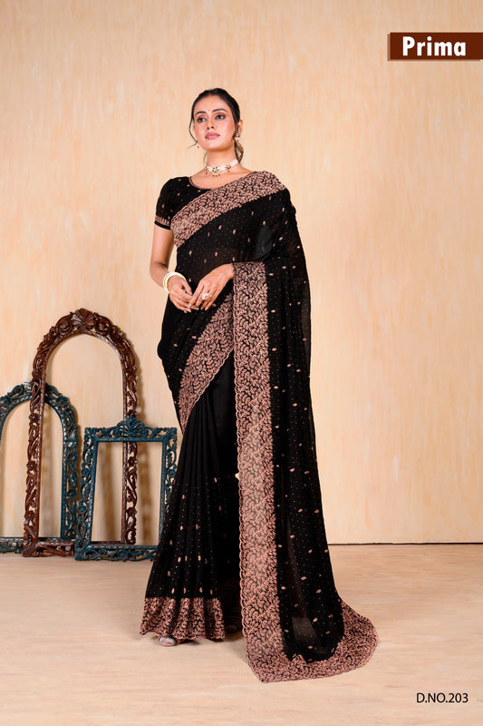 Vichitra Blooming Party Wear Saree-102