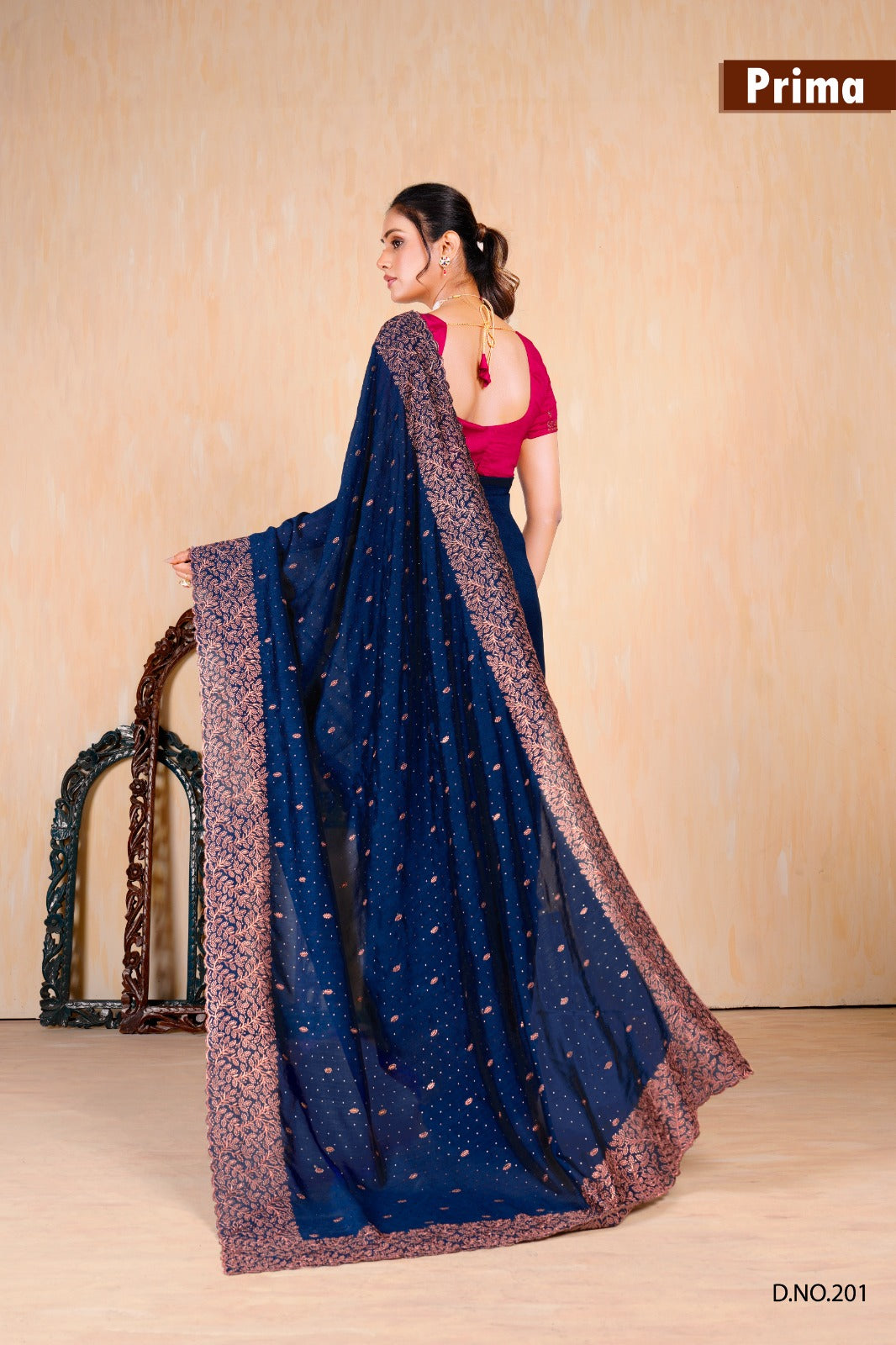 Vichitra Blooming Party Wear Saree-105