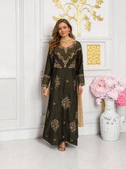 Traditional Saree Ghor Charlotte designer salwar kameez set with matching pants and dupatta, cultural wear for women.