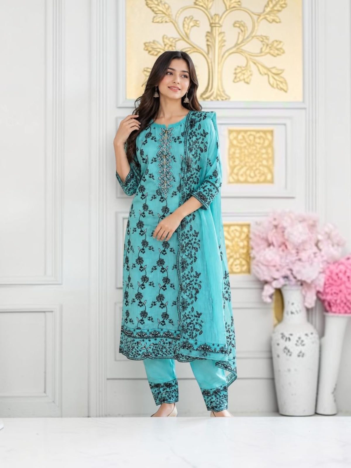 Traditional Designer Salwar Kameez Suit, Cultural Wear for Women, 214