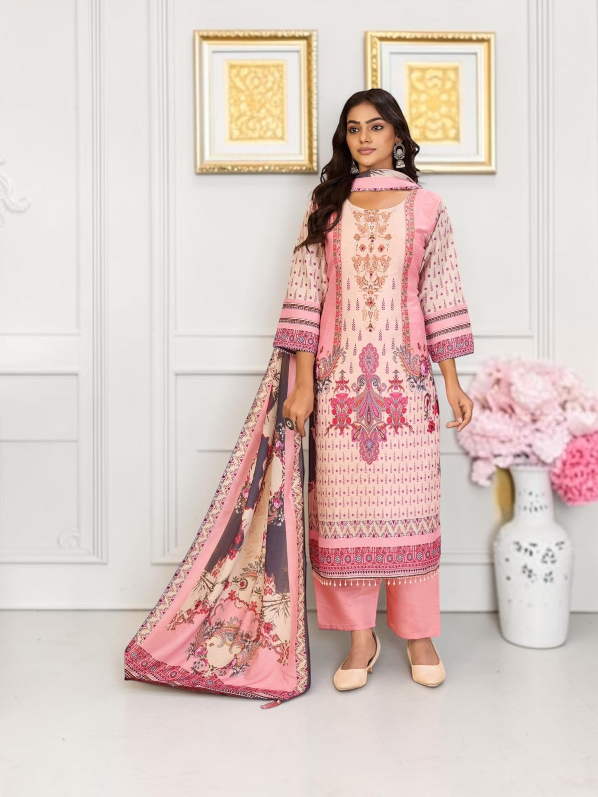 Masleen Digital Printed Traditional Salwar Kameez, Cultural Wear for Women
