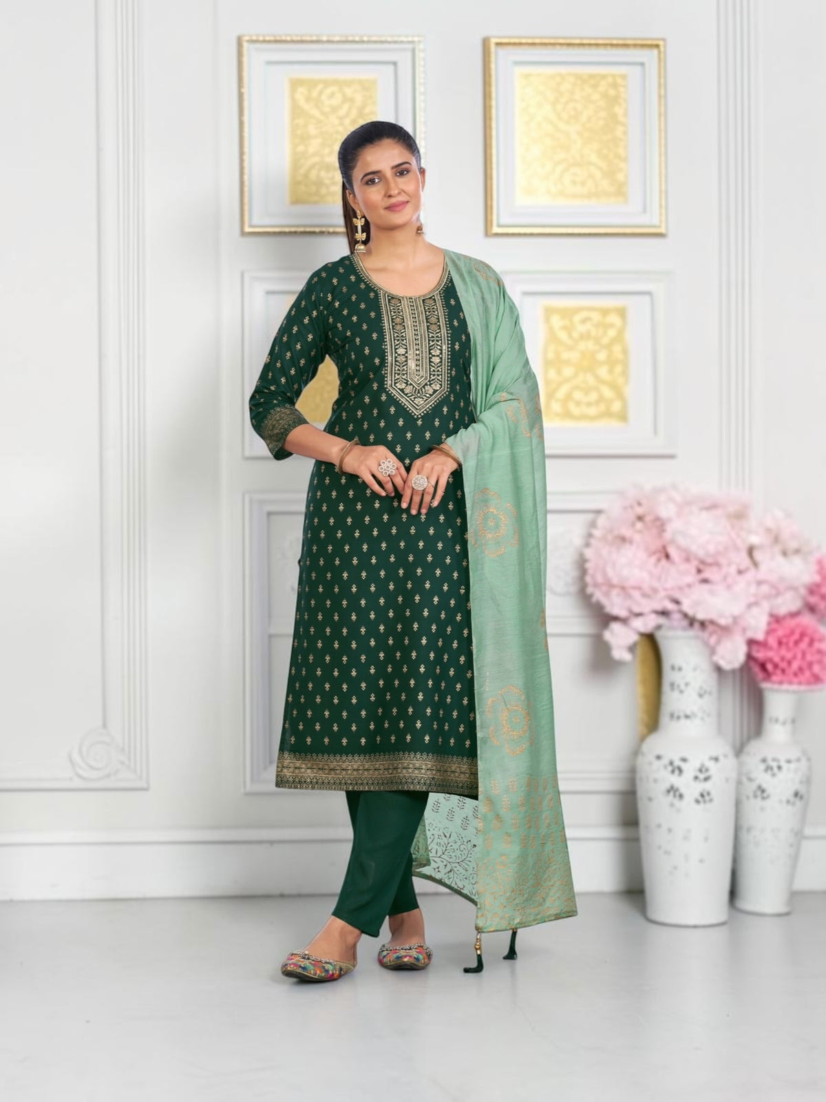 Rayon Printed Traditional Salwar Kameez, Cultural Wear for Women