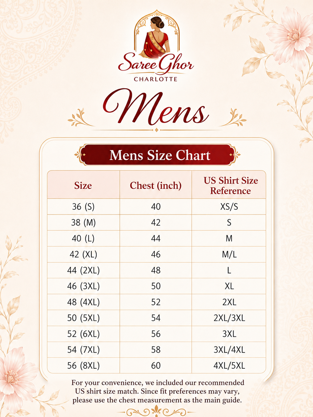 Men’s traditional soft cotton kurta by Saree Ghor Charlotte, featuring a high-quality, comfortable fit perfect for cultural occasions.