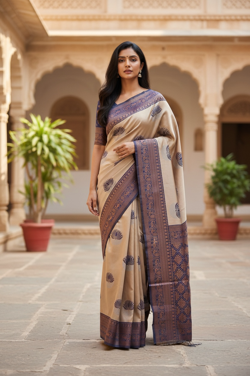 Banarasi Soft Silk Traditional Saree, Cultural Wear for Women
