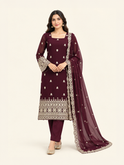 Faux Georgette Designer Salwar Kameez, Cultural Wear for Women