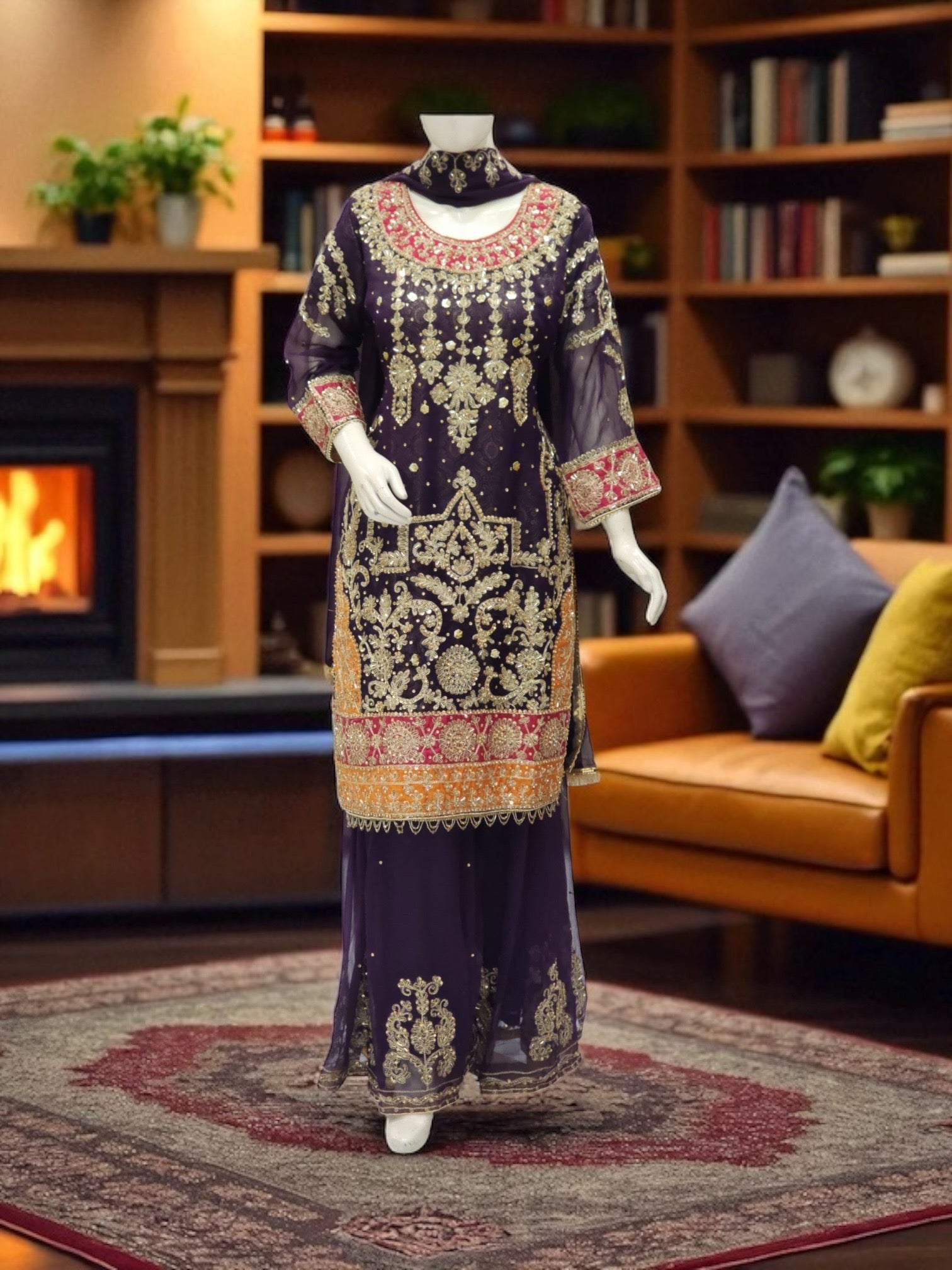 Traditional Salwar Kameez, Cultural Wear for Women, Aug08 - Saree Ghor Charlotte