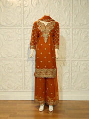 Elegant traditional Salwar Kameez for women by Saree Ghor Charlotte, showcasing intricate embroidery and vibrant cultural design.