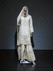 Elegant Georgette Russian Plazo dress by Saree Ghor Charlotte, showcasing vibrant colors and traditional cultural style for women.