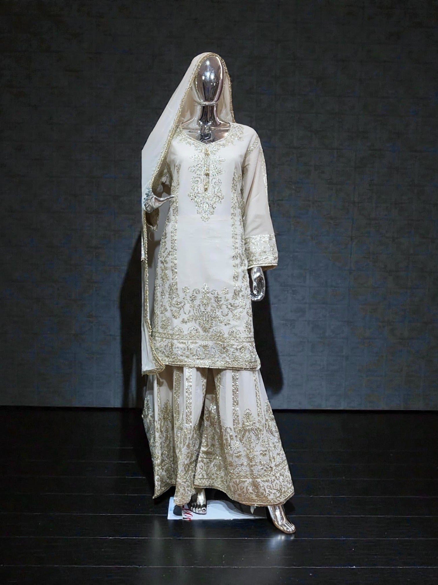 Georgette Russian plazo dress by Saree Ghor Charlotte, cultural wear for women, featuring elegant design and traditional style.