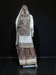 Rangoli Russian Plazo Dress, Cultural Wear for Women