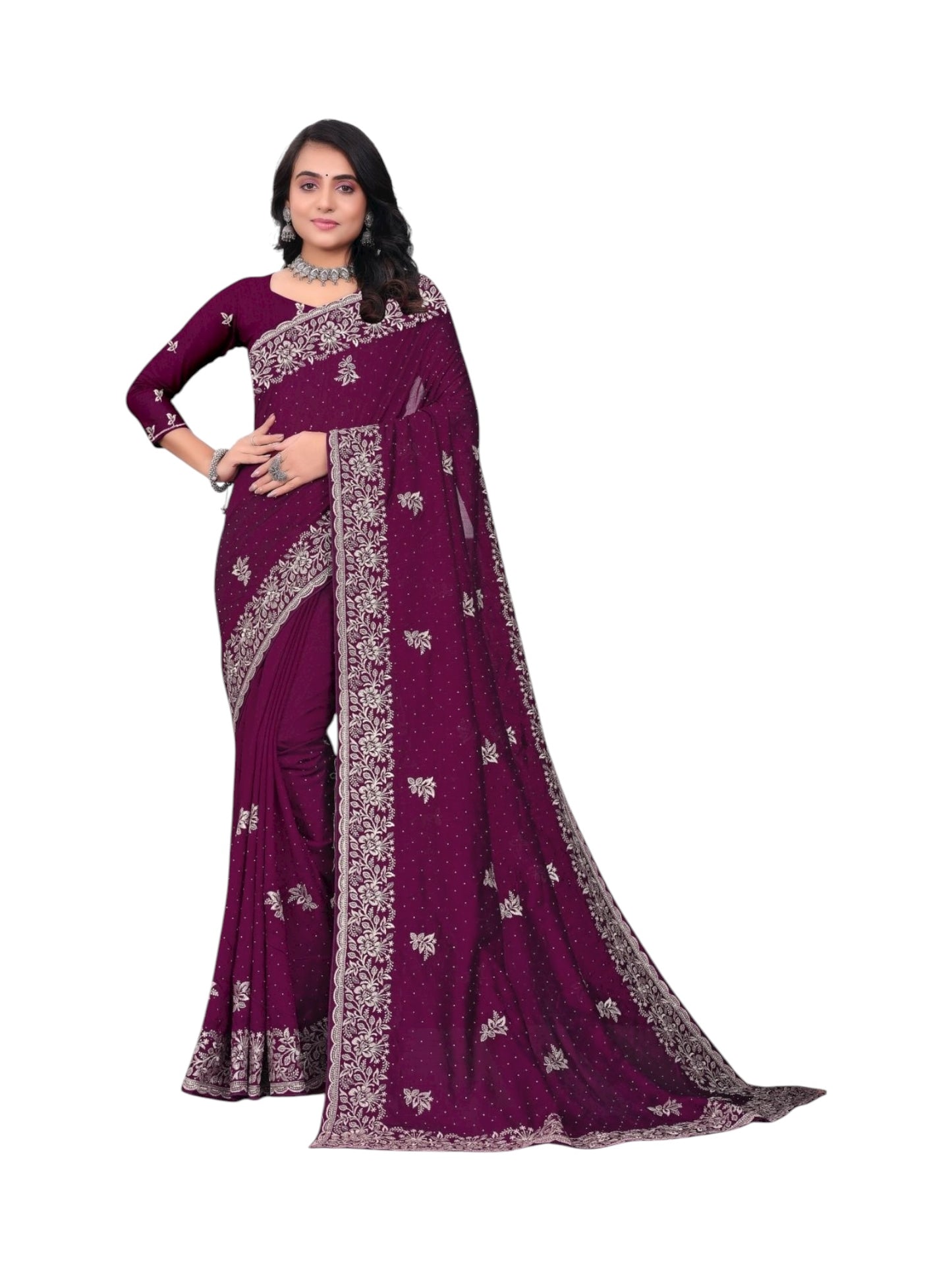 Vichitra Silk Traditional Saree, Cultural Wear for Women
