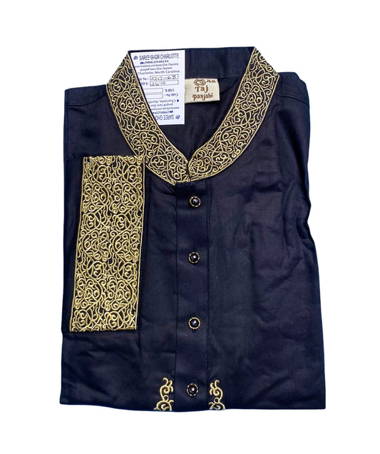 Black - Comfortable Boys' Soft Cotton Kurta: Stylish and Breathable Ethnic Wear for Every Occasion