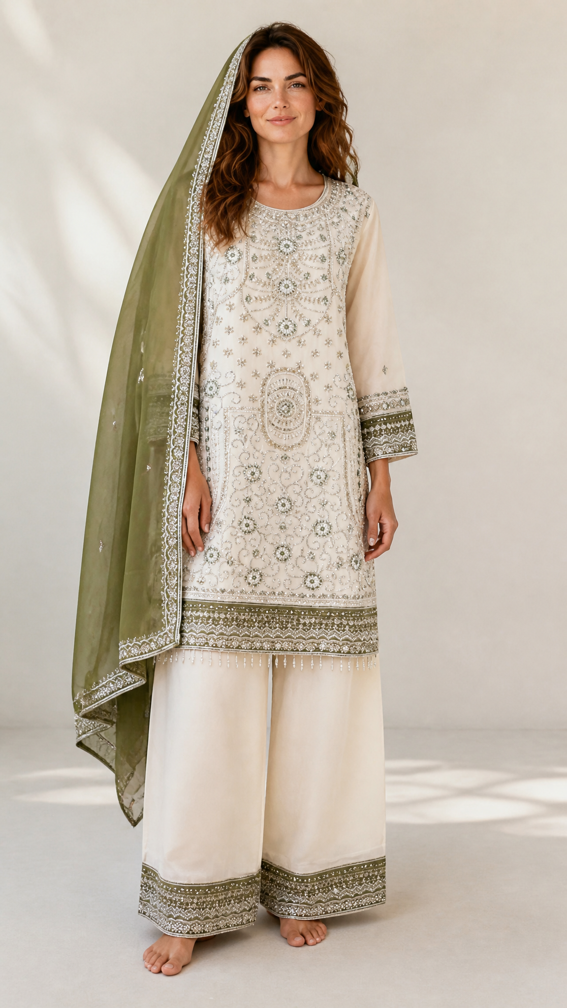 Traditional Saree Ghor Charlotte Salwar Kameez for women with intricate embroidery and vibrant colors, suitable for cultural wear.