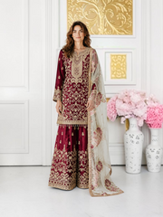 Russian Plazo Dress, Cultural Wear for Women