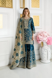 Russian Plazo Dress, Cultural Wear for Women