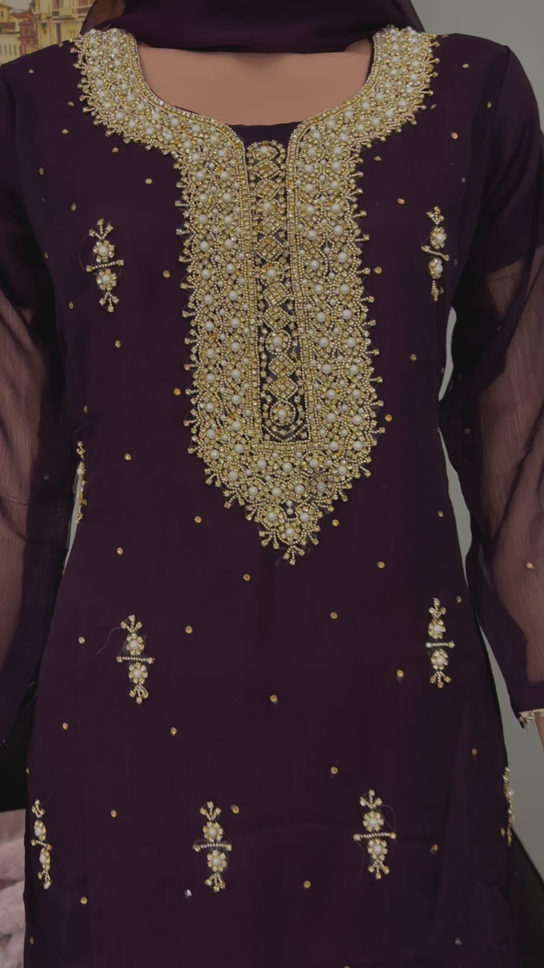 Load video: Purple, Traditional Designer Salwar Kameez Suit, Cultural Wear for Women, 235