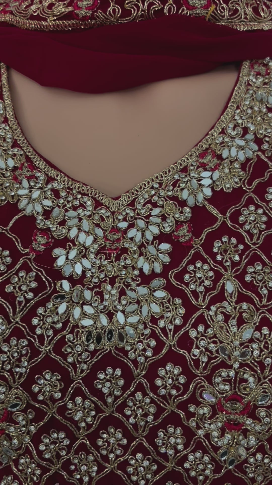 Load video: Traditional Designer Garara Salwar Kameez Suit, Cultural Wear, 201