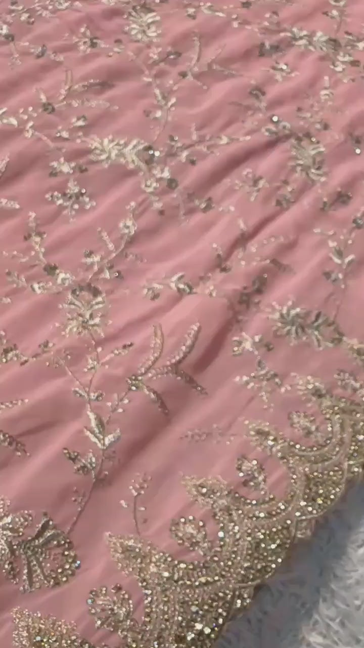 Load video: Georgette Traditional Saree, Cultural Wear for Women