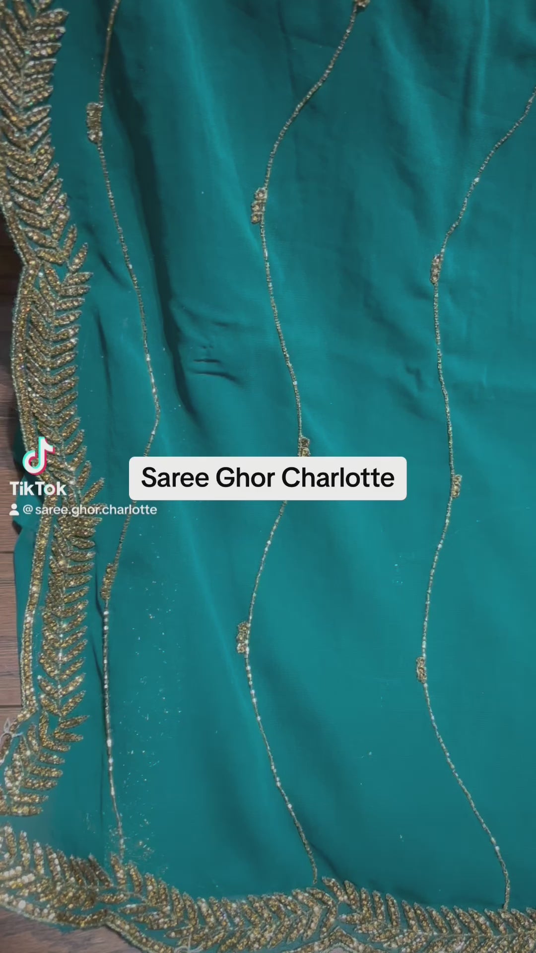 Load video: Designer Handwork Saree With Stones ,  Cultural Wear for Women, 008