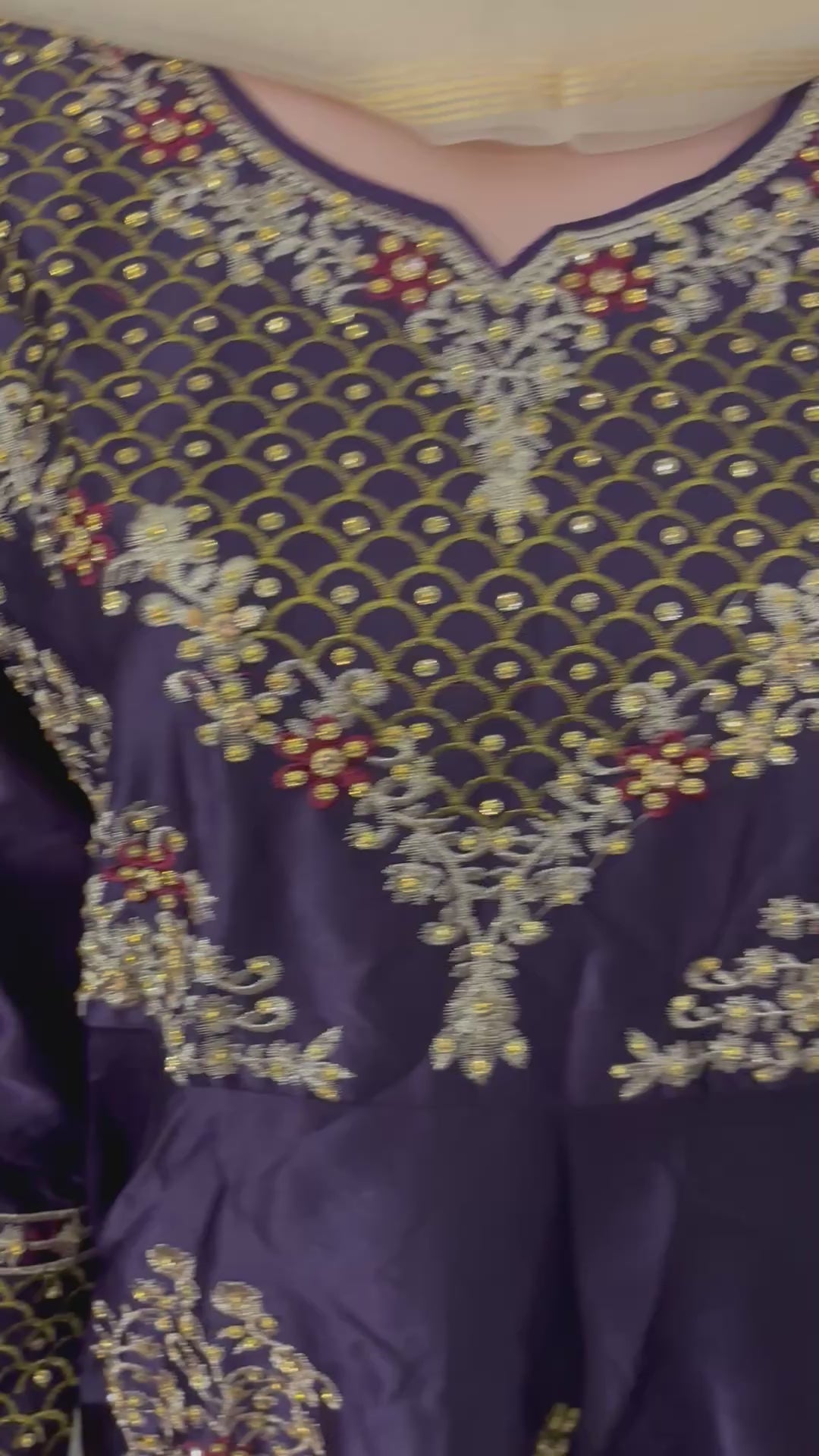Load video: Traditional Designer Gown Set with Pant and Dupatta, Cultural Wear for Women,10