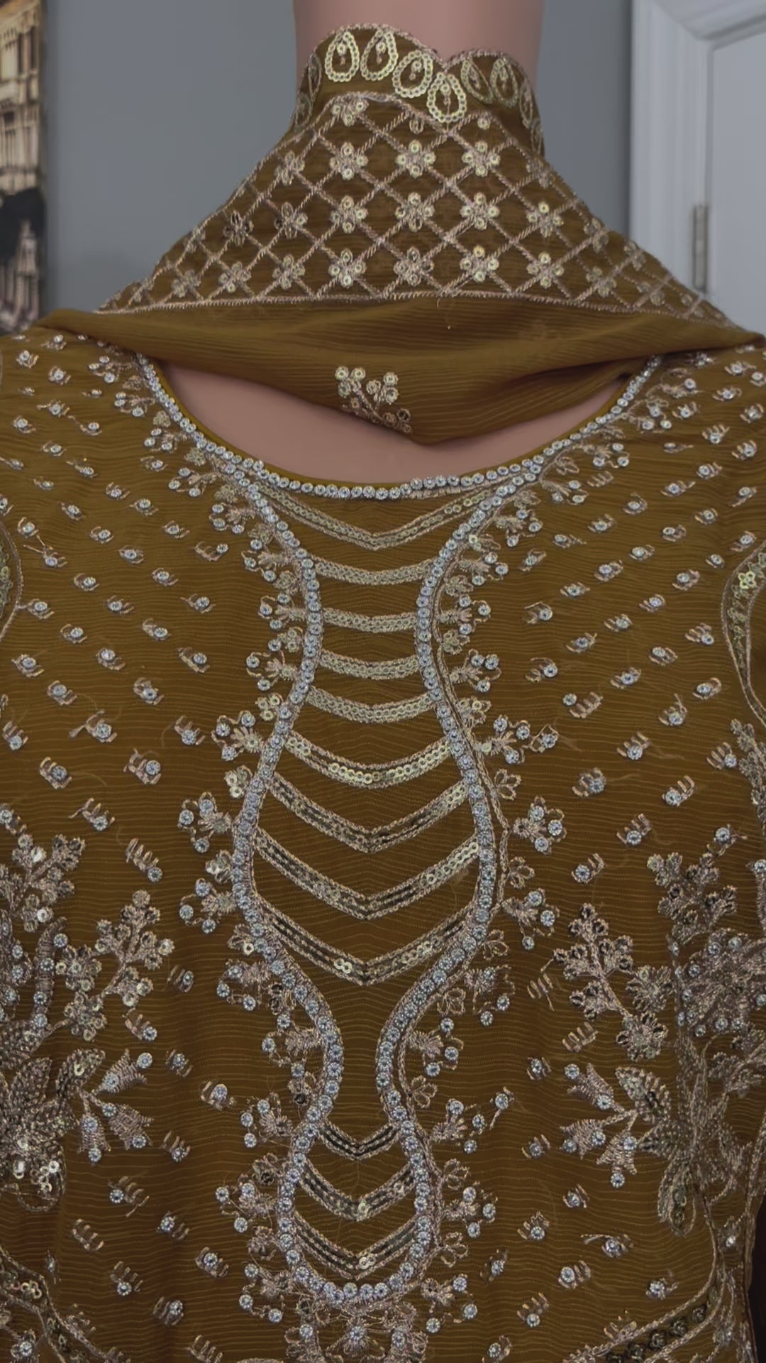 Load video: Traditional Designer Salwar Kameez Suit, Cultural Wear for Women, 215