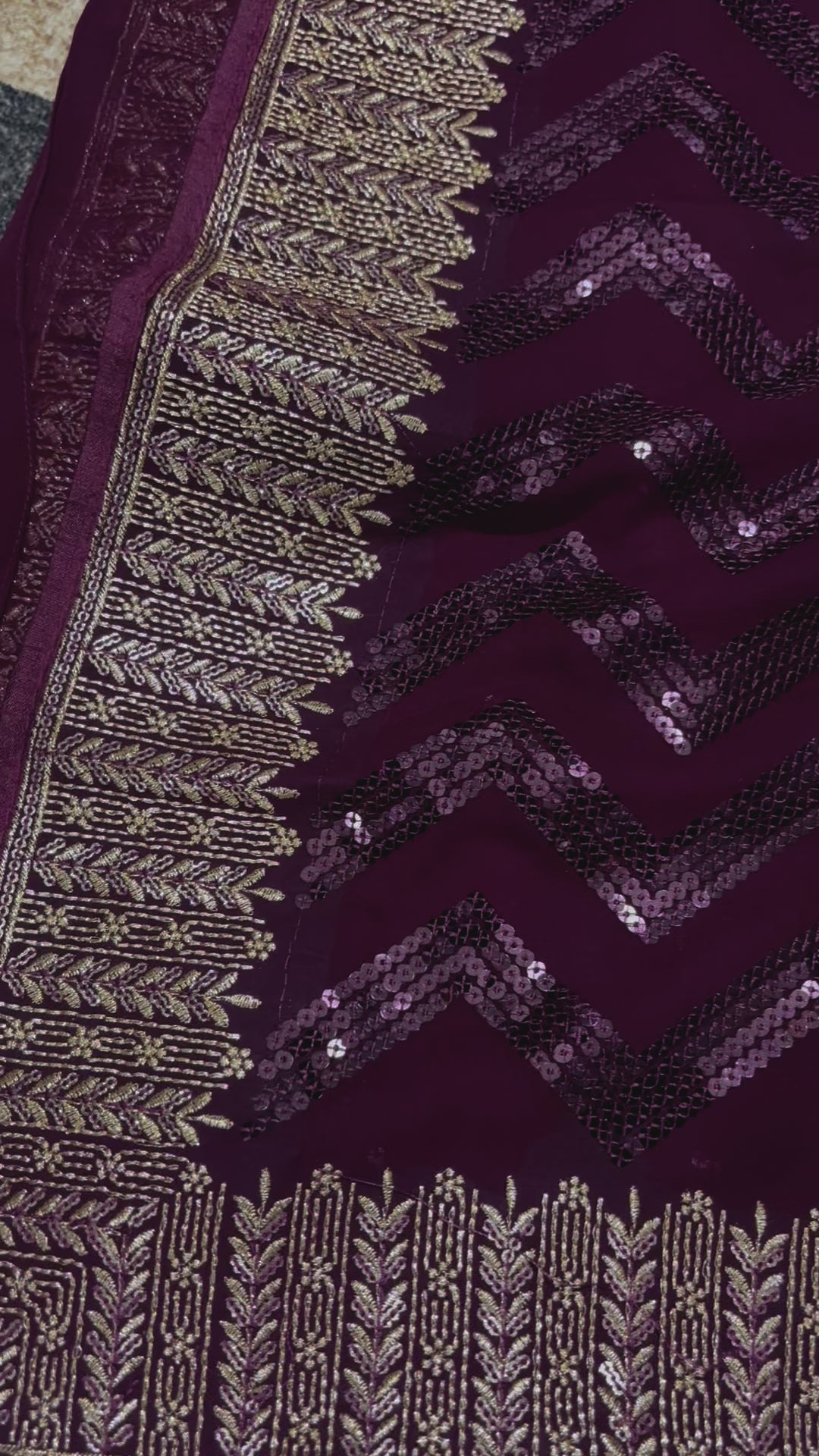 Load video: Purple Traditional Designer Saree with Ready Blouse– Cultural Wear for Women, 220