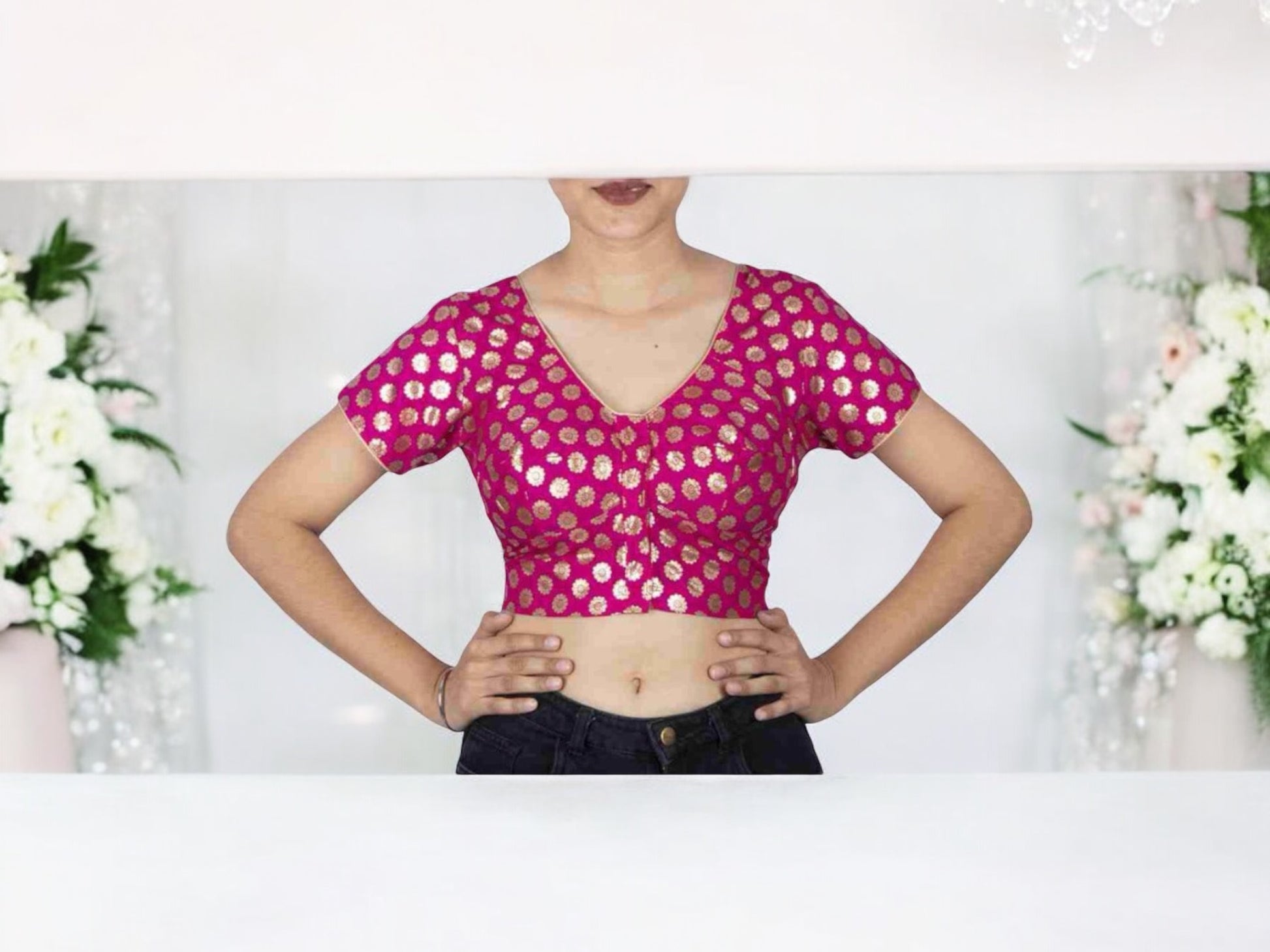 Traditional Ready Made Blouse for Saree, Cultural Wear for Women, 102 - Saree Ghor Charlotte