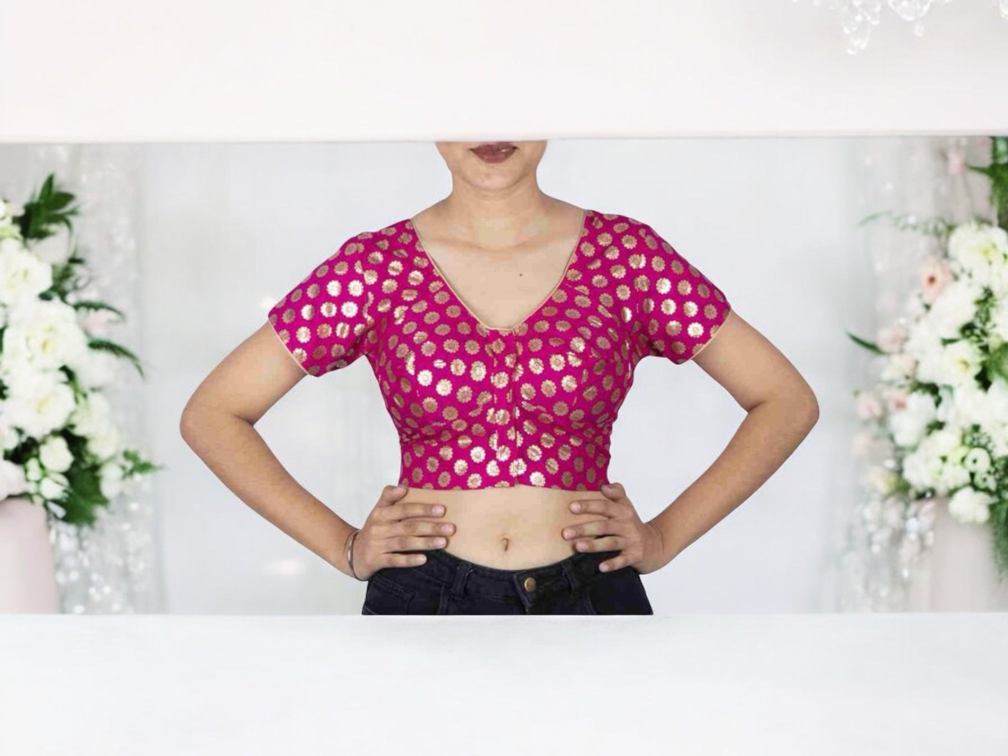 Traditional Ready Made Blouse for Saree, Cultural Wear for Women, 102 - Saree Ghor Charlotte