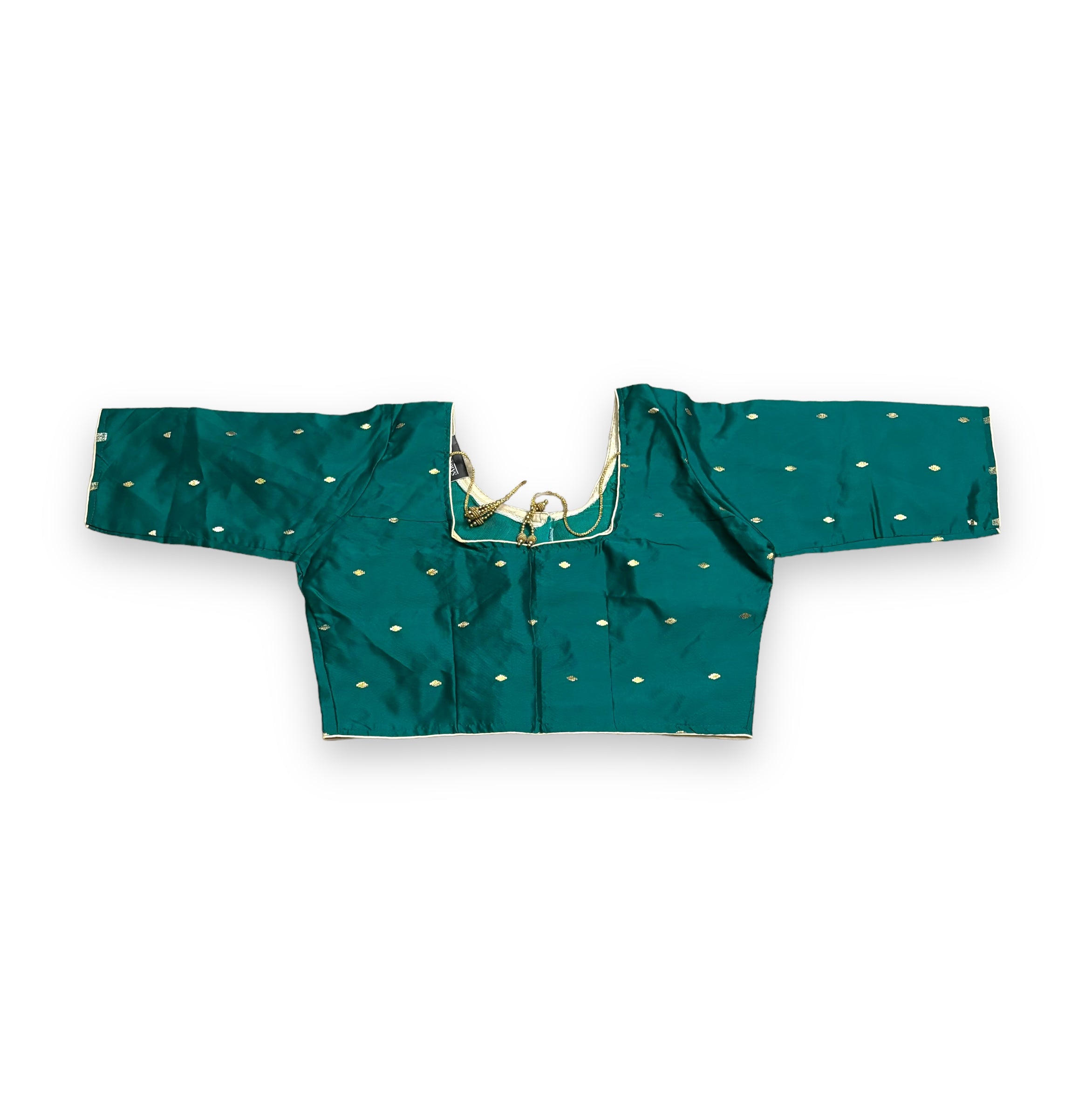 Traditional ready-made blouse for saree by Saree Ghor Charlotte, featuring intricate ethnic embroidery and classic design.