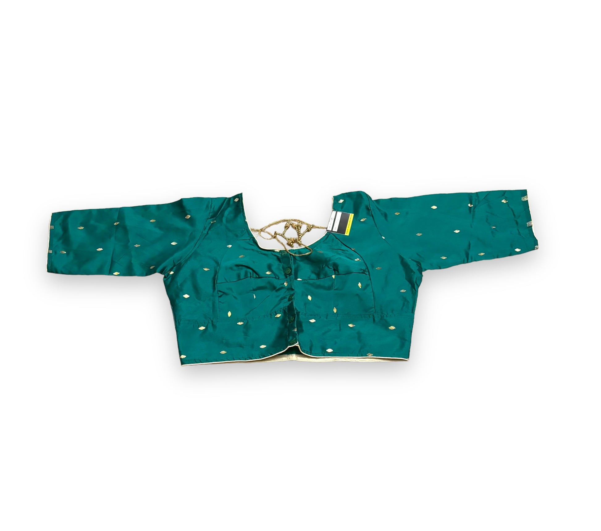 Traditional ready-made blouse for saree by Saree Ghor Charlotte, featuring intricate embroidery and ethnic design for women.