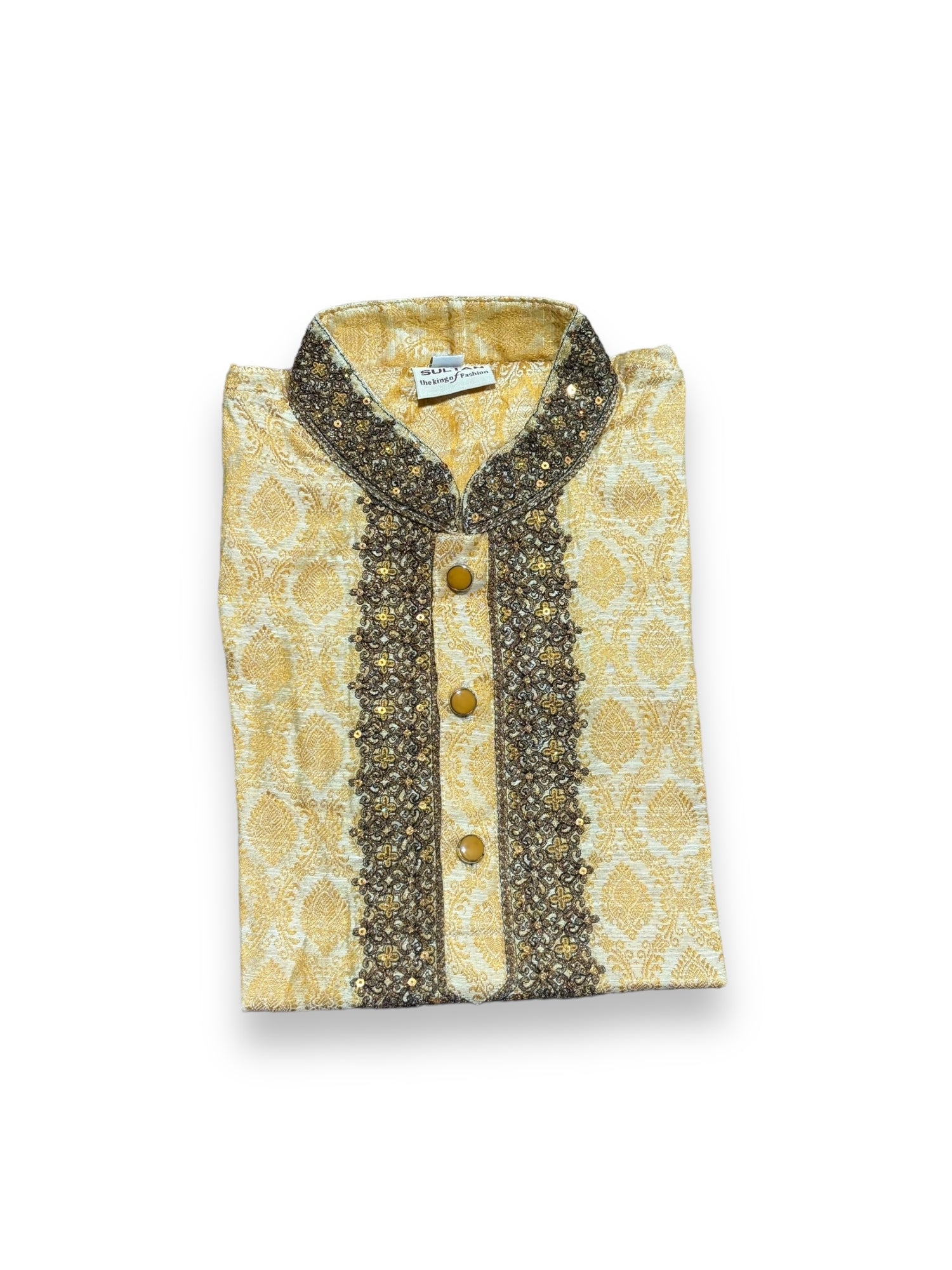 Traditional Boys Embroidery Work Cotton Kurta- 06 - Saree Ghor Charlotte