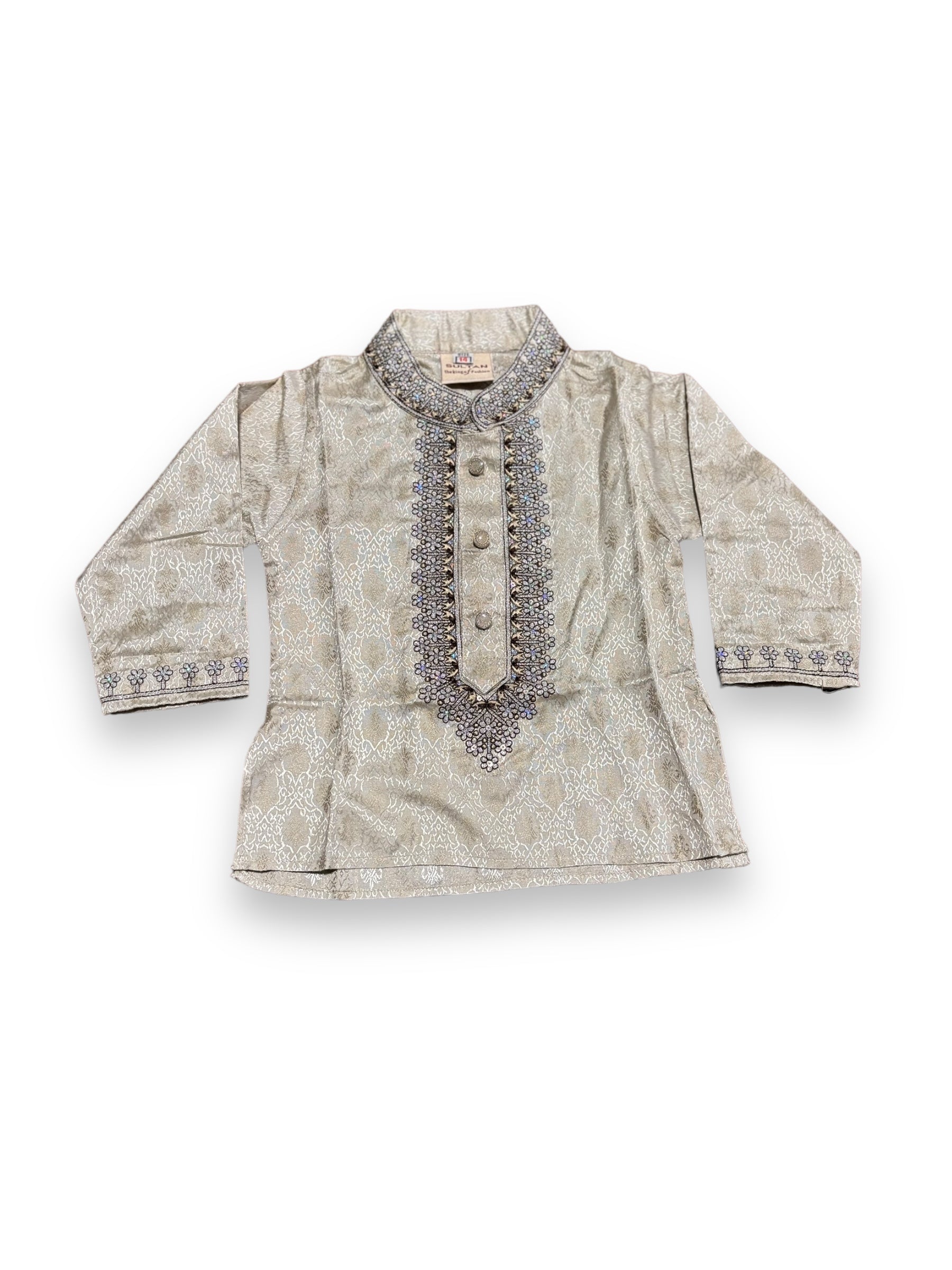 Traditional, Boys Embroidery Work Cotton Kurta - Saree Ghor Charlotte