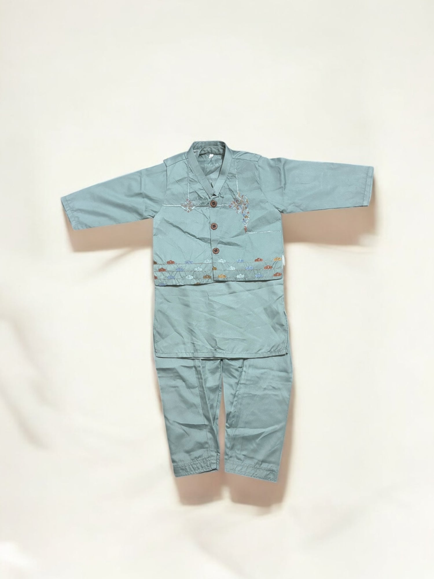 Traditional Kurta, Pajama and Coat Set for Boys - Ethnic Wear- 301 - Saree Ghor Charlotte