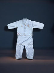 Traditional Kurta, Pajama and Coat Set for Boys, Cultural Wear, 302 - Saree Ghor Charlotte